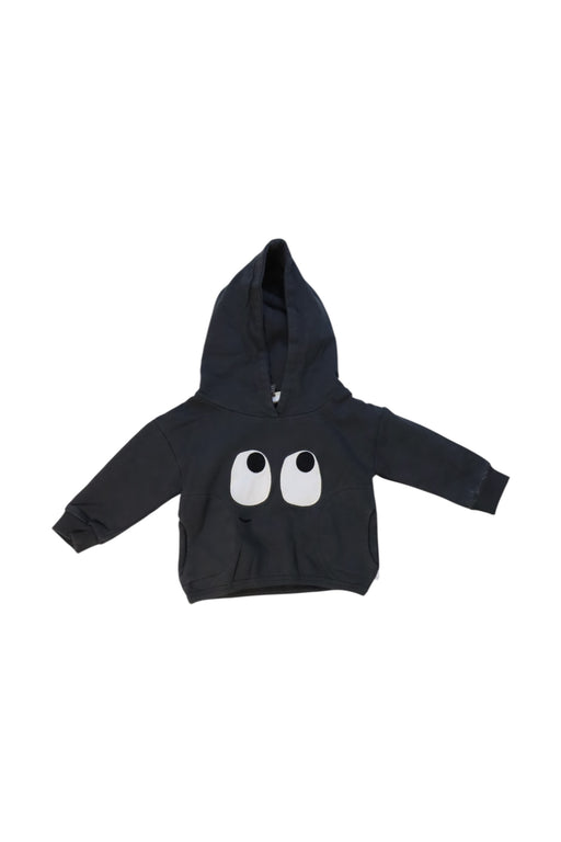 A Black Hooded Sweatshirts from Mori in size 3-6M for boy. (Front View)