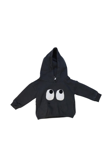A Black Hooded Sweatshirts from Mori in size 3-6M for boy. (Front View)