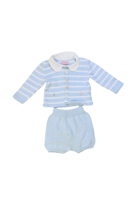 A Blue Shorts Sets from La Coqueta in size Newborn for boy. (Front View)