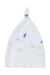 A White Winter Hats from The Little White Company in size 3-6M for neutral. (Back View)