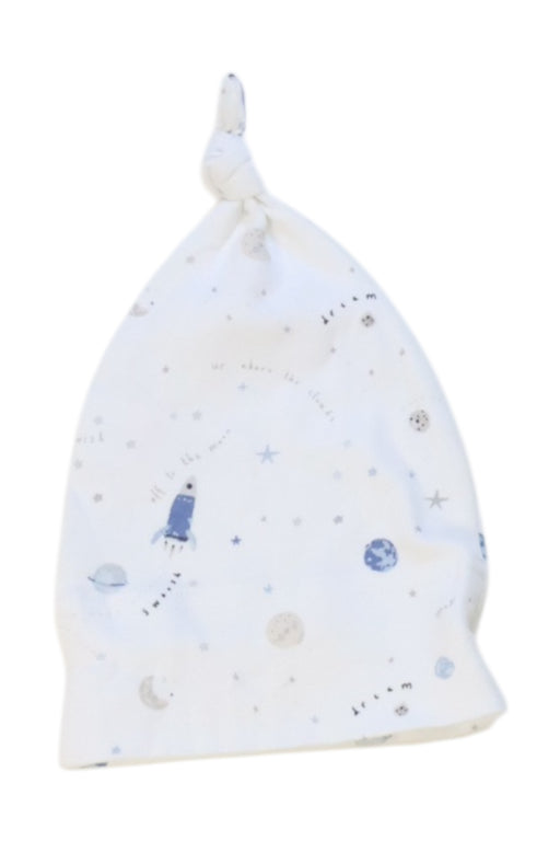 A White Winter Hats from The Little White Company in size Newborn for neutral. (Front View)