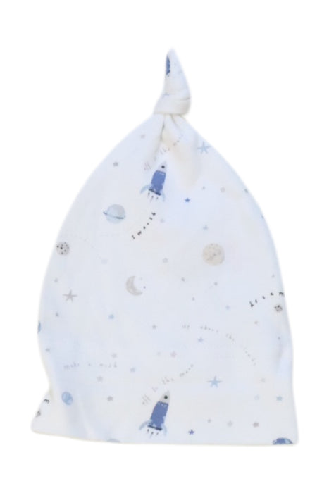 A White Winter Hats from The Little White Company in size Newborn for neutral. (Back View)