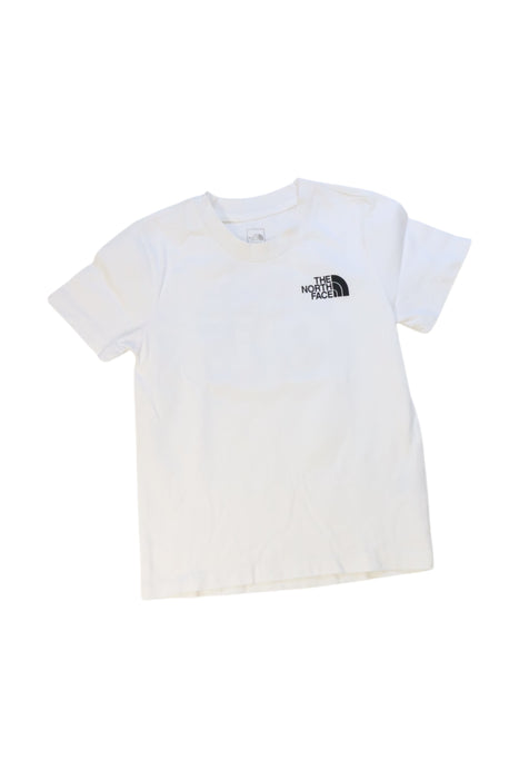 A White Short Sleeve T Shirts from The North Face in size 4T for boy. (Front View)