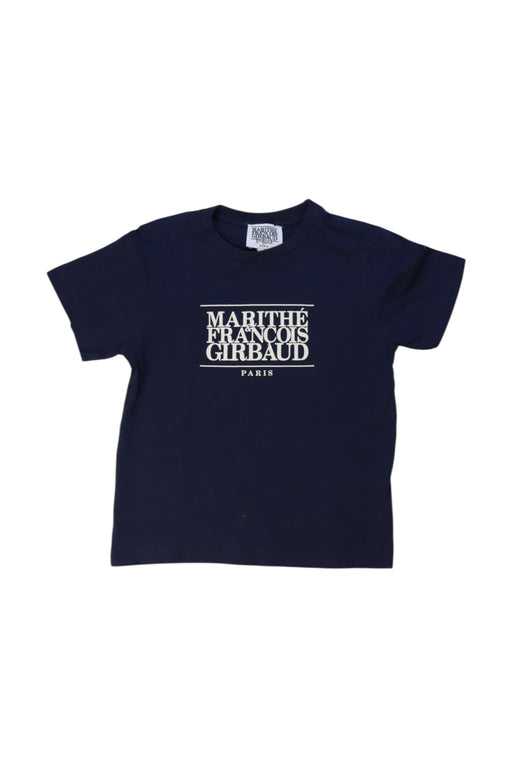 A Navy Short Sleeve T Shirts from Marithé & Francois Girbaud in size 4T for boy. (Front View)