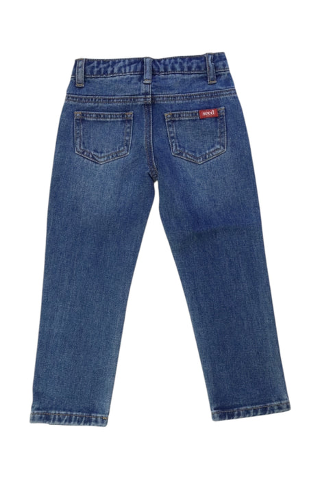 A Blue Jeans from Seed in size 2T for boy. (Back View)