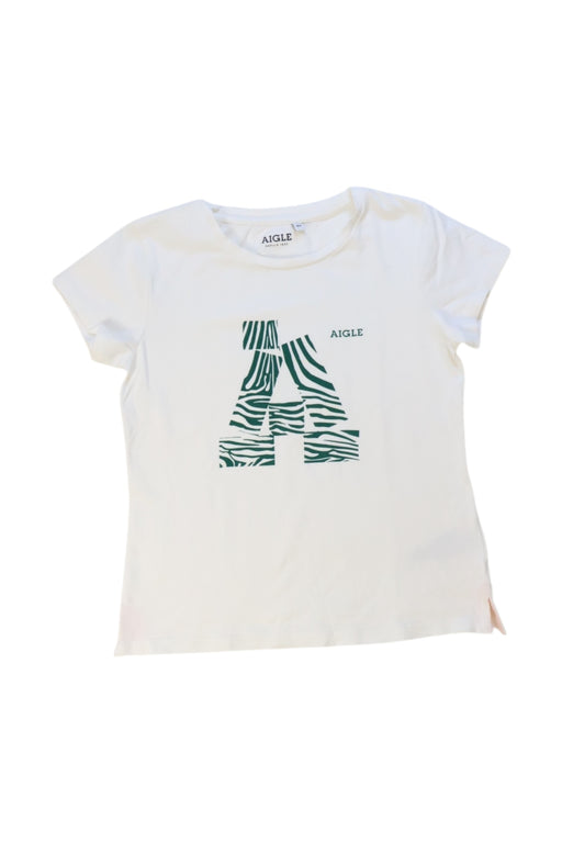 A White Short Sleeve T Shirts from Aigle in size 8Y for girl. (Front View)
