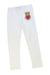 A White Leggings from Moschino in size 4T for girl. (Front View)