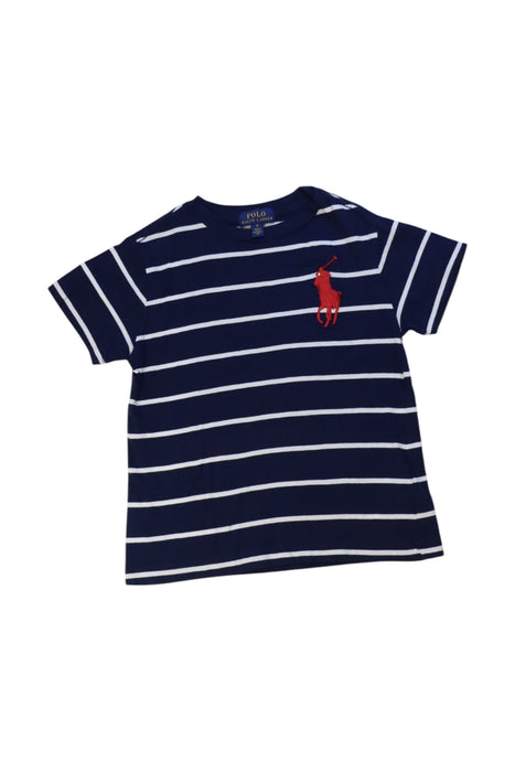 A Navy Short Sleeve T Shirts from Polo Ralph Lauren in size 4T for girl. (Front View)
