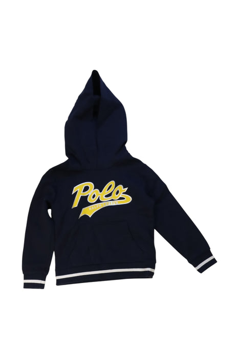 A Navy Hooded Sweatshirts from Polo Ralph Lauren in size 5T for boy. (Front View)