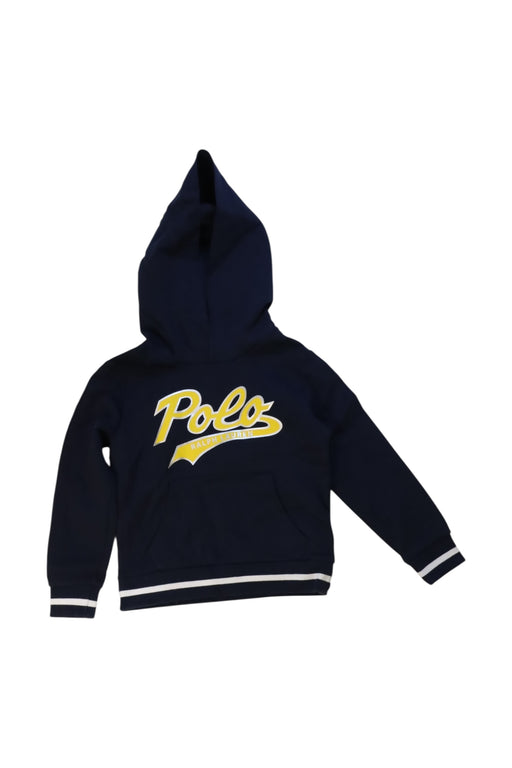 A Navy Hooded Sweatshirts from Polo Ralph Lauren in size 5T for boy. (Front View)
