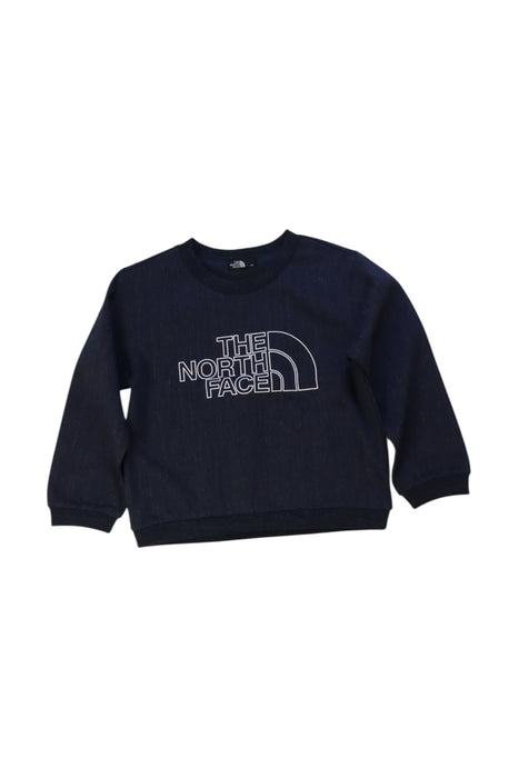 A Navy Crewneck Sweatshirts from The North Face in size 4T for boy. (Front View)