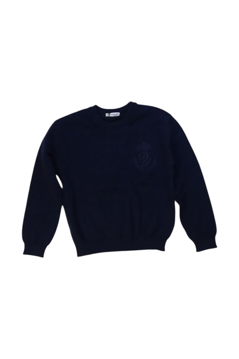 A Navy Crewneck Sweatshirts from Dolce & Gabbana in size 4T for neutral. (Front View)