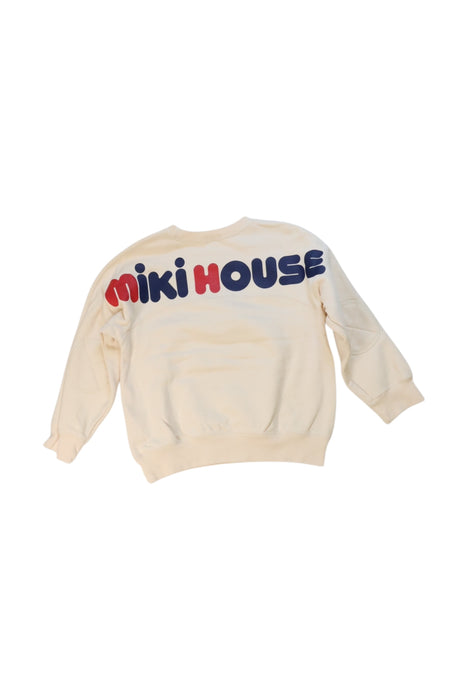 A Beige Crewneck Sweatshirts from Miki House in size 4T for neutral. (Back View)