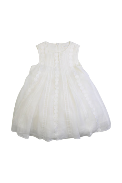A White Sleeveless Dresses from Nicholas & Bears in size 12-18M for girl. (Front View)