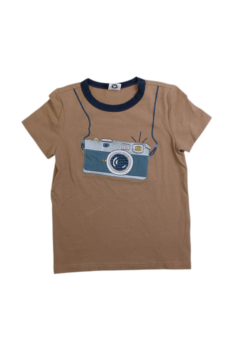 A Brown Short Sleeve T Shirts from Fred's World by Green Cotton in size 4T for boy. (Front View)