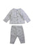 A Grey Overall Sets from Jacadi in size 6-12M for boy. (Front View)