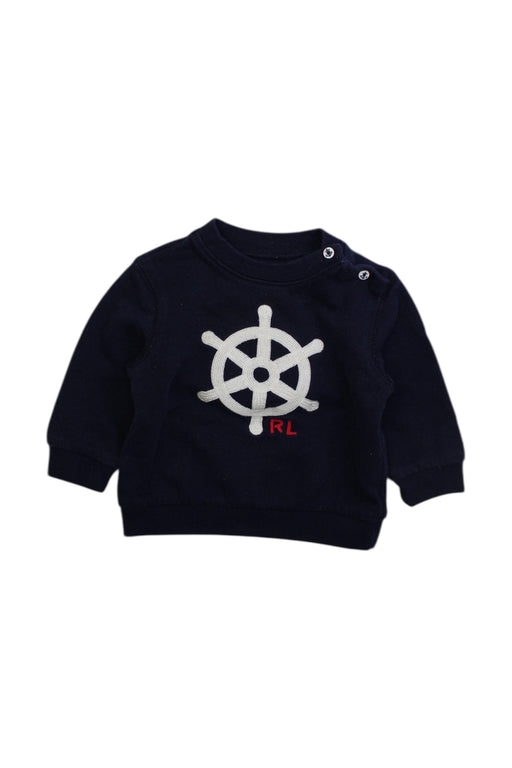 A Navy Long Sleeve Tops from Ralph Lauren in size 3-6M for boy. (Front View)