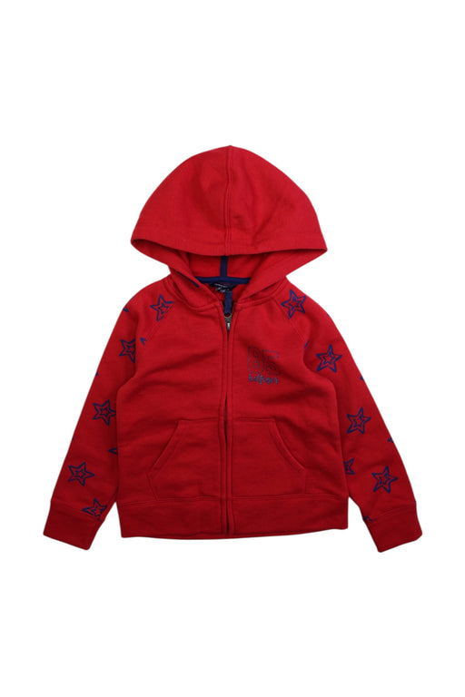 A Red Lightweight Jackets from Tommy Hilfiger in size 5T for girl. (Front View)