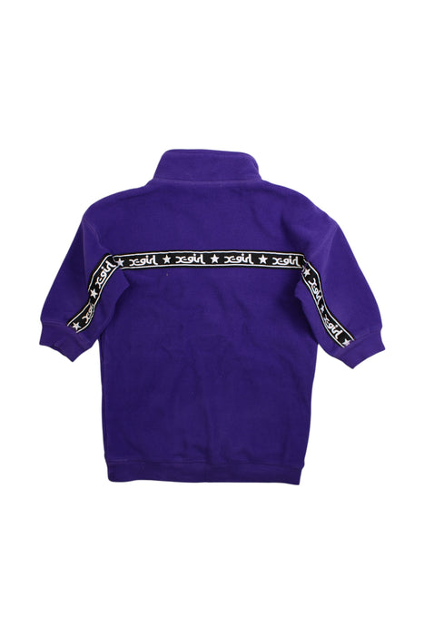 A Purple Zippered Sweatshirts from X-girl in size 5T for girl. (Back View)