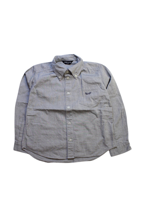 A Grey Long Sleeve Shirts from Comme Ca Ism in size 4T for boy. (Front View)