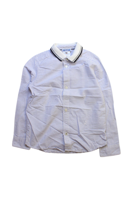 A White Long Sleeve Shirts from Jacadi in size 5T for boy. (Front View)