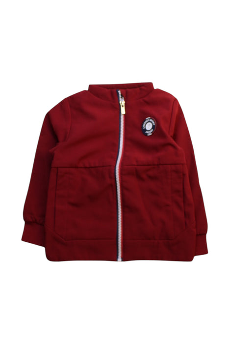 A Red Zippered Sweatshirts from Jacadi in size 4T for neutral. (Front View)