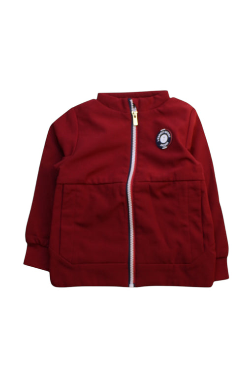 A Red Zippered Sweatshirts from Jacadi in size 4T for neutral. (Front View)