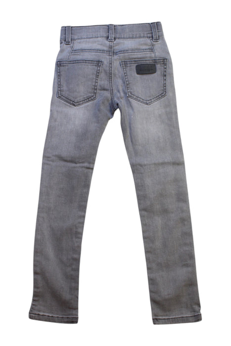 A Grey Jeans from IKKS in size 6T for neutral. (Back View)