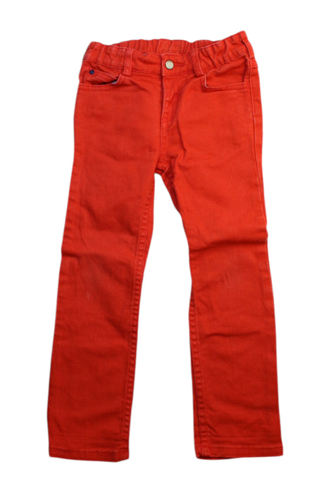 A Red Casual Pants from Jacadi in size 5T for girl. (Front View)