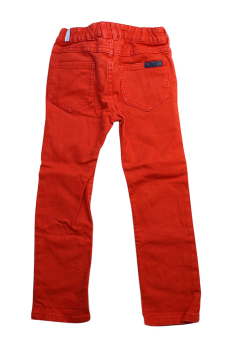 A Red Casual Pants from Jacadi in size 5T for girl. (Back View)