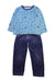 A Blue Pyjama Sets from Petit Bateau in size 4T for neutral. (Front View)