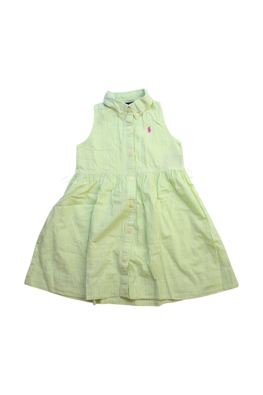 A Green Sleeveless Dresses from Ralph Lauren in size 3T for girl. (Front View)