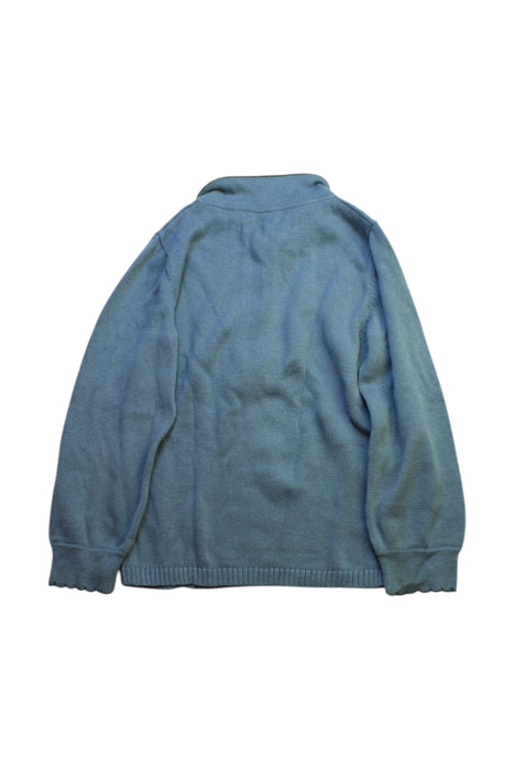 A Blue Long Sleeve Polos from Misha & Puff in size 4T for neutral. (Back View)