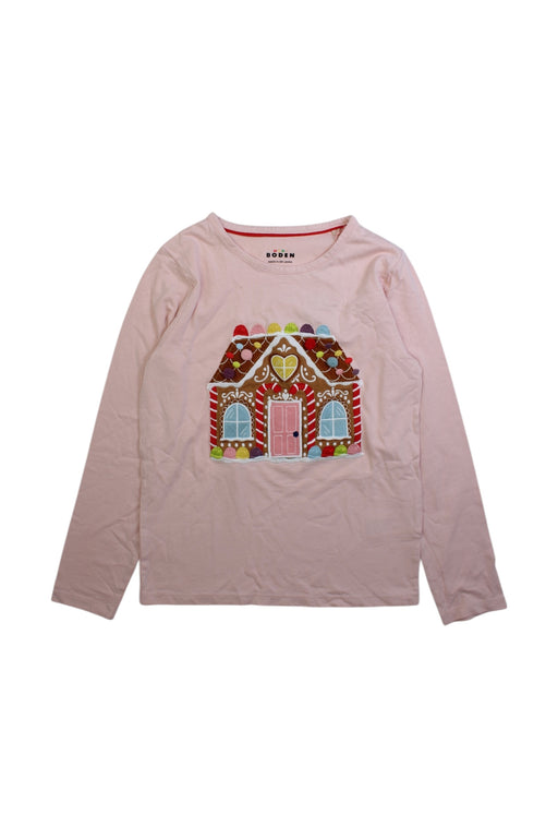 A Pink Long Sleeve Tops from Boden in size 8Y for girl. (Front View)