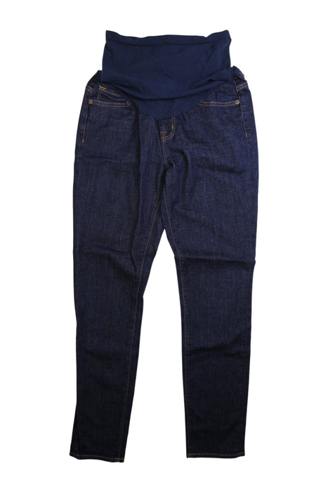 A Blue Jeans from A Pea in the Pod in size Maternity-S for maternity. (Front View)