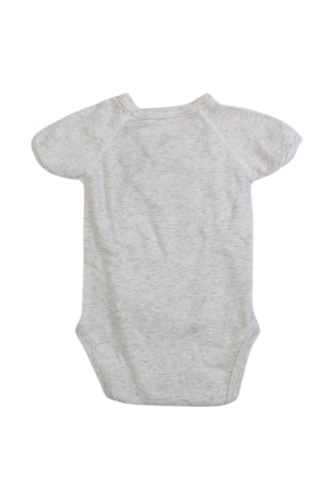 A Grey Sleeveless Bodysuits from Petit Bateau in size 0-3M for boy. (Back View)