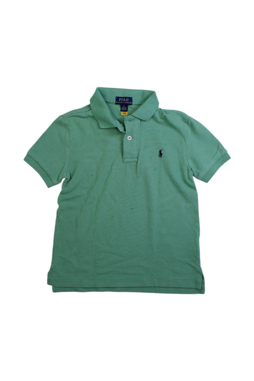 A Green Short Sleeve Polos from Polo Ralph Lauren in size 6T for boy. (Front View)