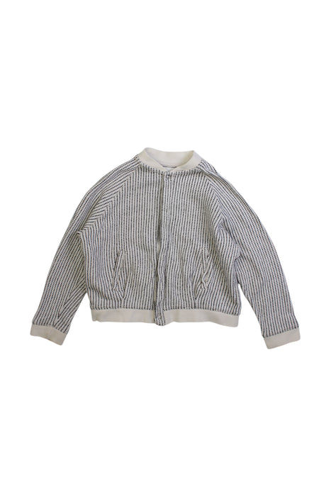 A White Zippered Sweatshirts from Arsène et les pipelettes in size 4T for boy. (Front View)