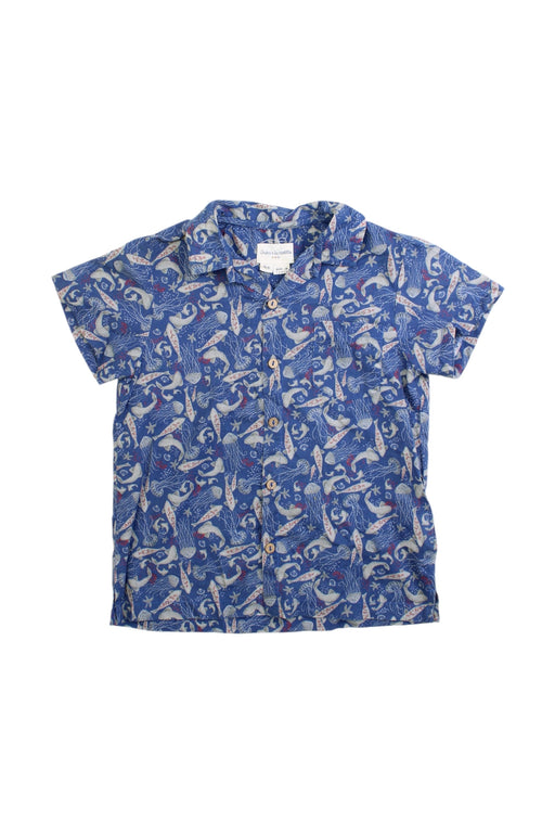 A Blue Long Sleeve Shirts from Arsène et les pipelettes in size 4T for boy. (Front View)