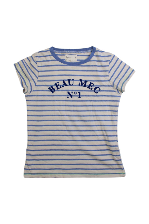 A Blue Short Sleeve T Shirts from Arsène et les pipelettes in size 6T for boy. (Front View)