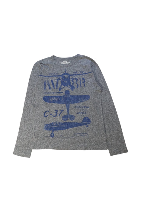 A Grey Long Sleeve T Shirts from Crewcuts in size 12Y for boy. (Front View)