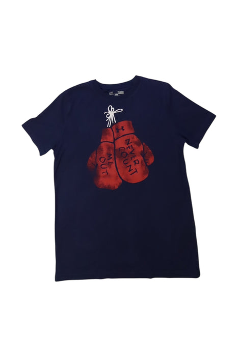 A Navy Short Sleeve T Shirts from Under Armour in size 11Y for boy. (Front View)
