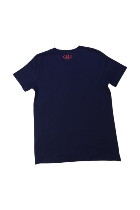 A Navy Short Sleeve T Shirts from Under Armour in size 11Y for boy. (Back View)