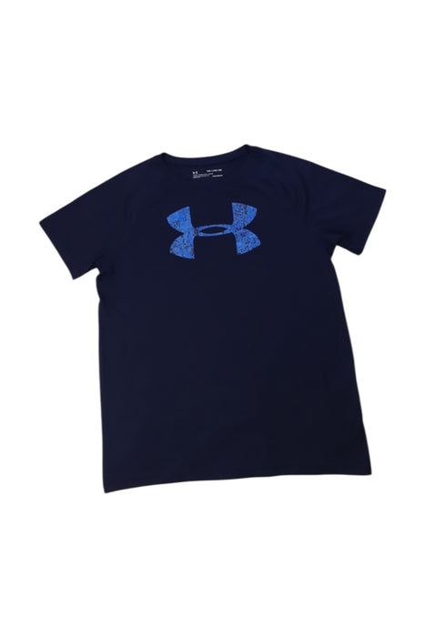 A Navy Short Sleeve T Shirts from Under Armour in size 13Y for boy. (Front View)