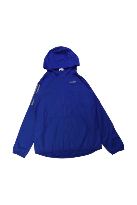 A Blue Lightweight Jackets from Adidas in size 10Y for boy. (Front View)