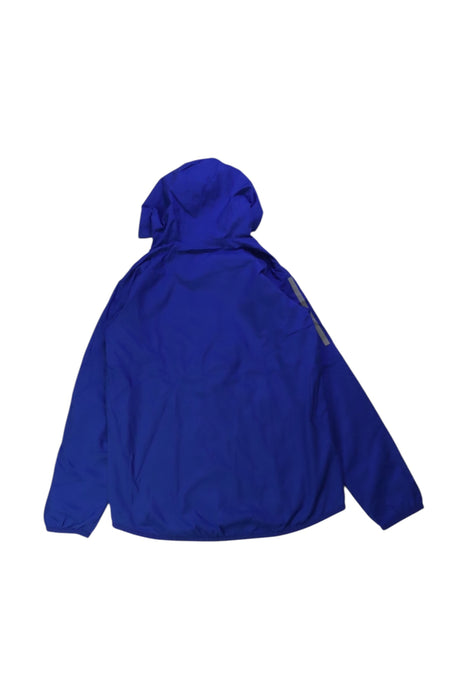 A Blue Lightweight Jackets from Adidas in size 10Y for boy. (Back View)