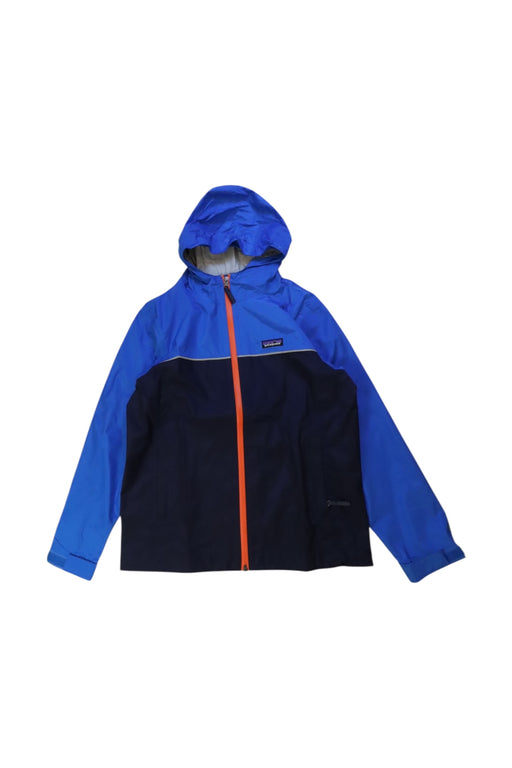 A Blue Rain Jackets from Patagonia in size 12Y for boy. (Front View)