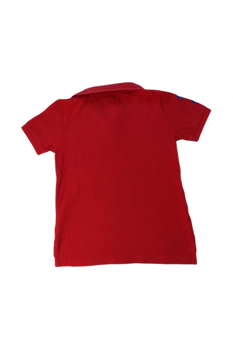 A Red Short Sleeve Polos from Polo Ralph Lauren in size 5T for boy. (Back View)