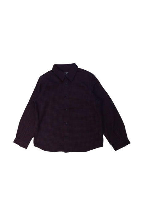 A Burgundy Long Sleeve Shirts from Bonpoint in size 6T for boy. (Front View)