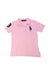 A Pink Short Sleeve Polos from Polo Ralph Lauren in size 4T for boy. (Front View)